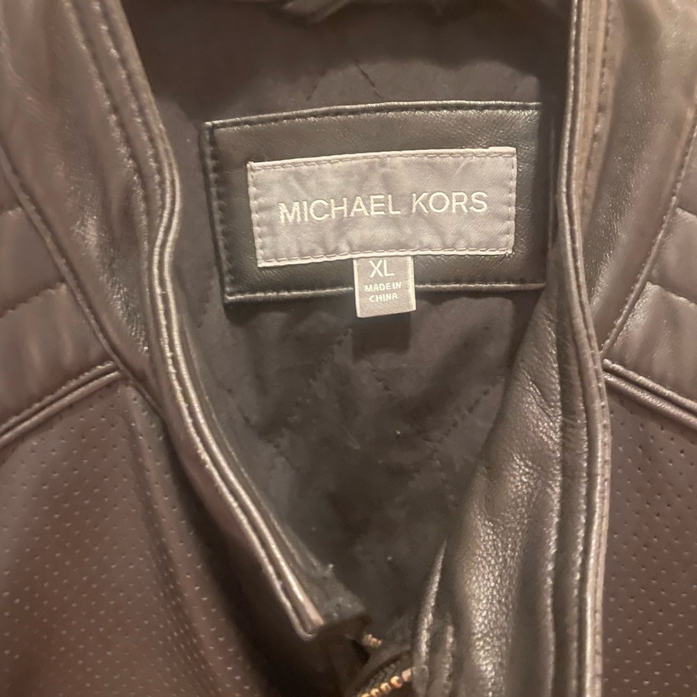 Michael Kors Dark Leather Jacket